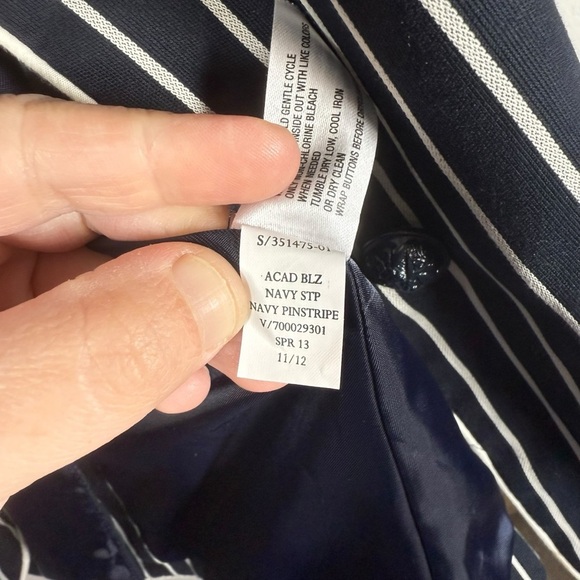 Gap Women’s The Academy Blazer in Navy/White Stripe Size 4 - Picture 9 of 9
